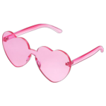 pink heart shaped sunglasses rimless transparent heart glasses