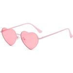 pink polarized heart shaped sunglasses