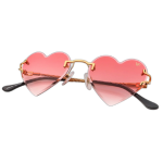 pink gradient heart sunglasses