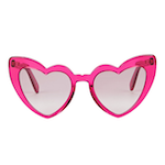 saint laurent pink loulou heart shaped sunglasses intermixonline