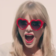 taylor swift red heart sunglasses