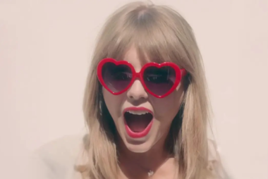 taylor swift red heart sunglasses