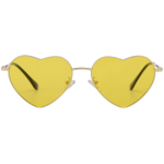 yellow heart sunglasses polarized metal frame uv400